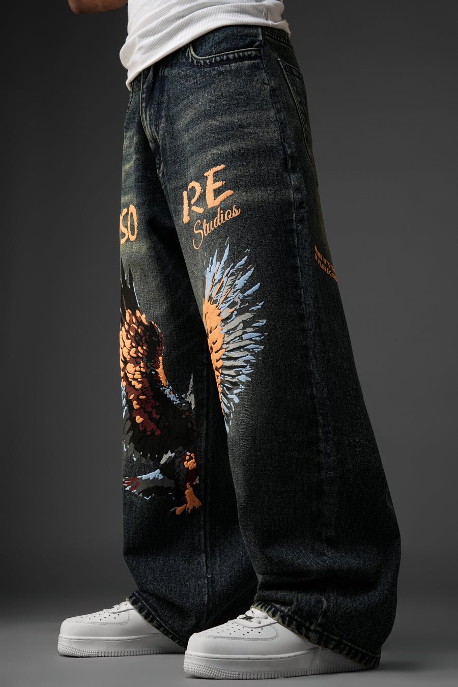 Hawk printed Jeans